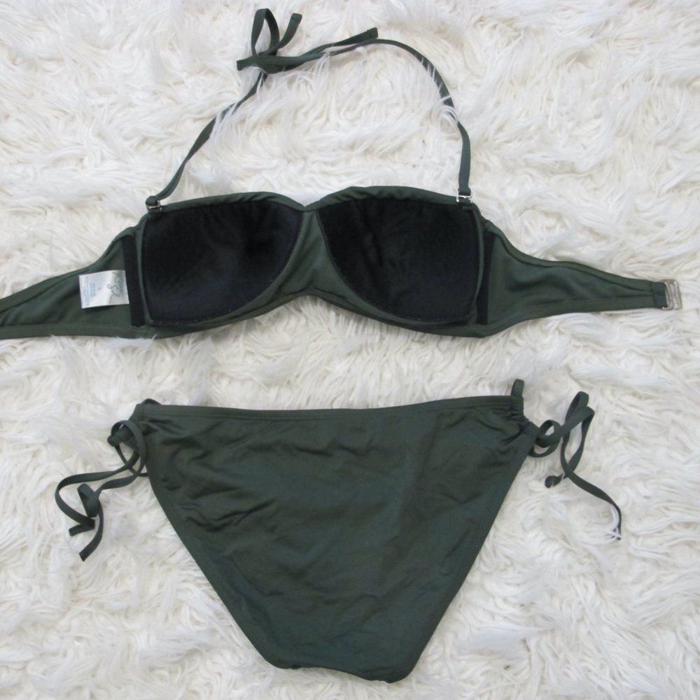Kona Sol Bikini Women's Bathing Suit 2 Piece Size Small green GUC - Picture 3 of 3
